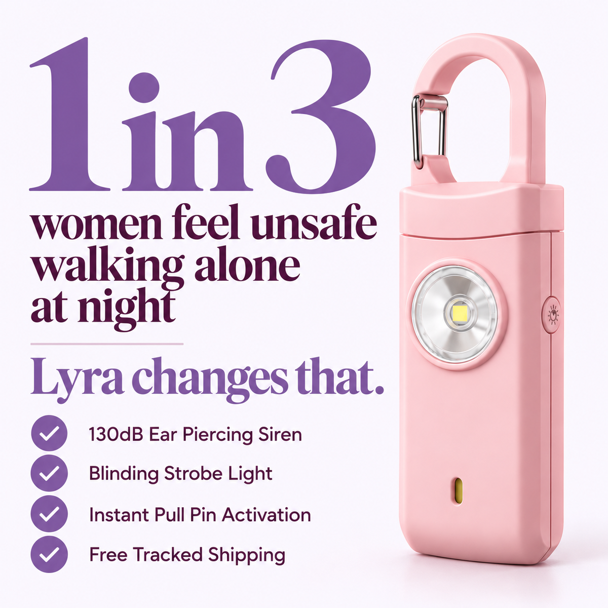 Lyra Women's Safety Alarm